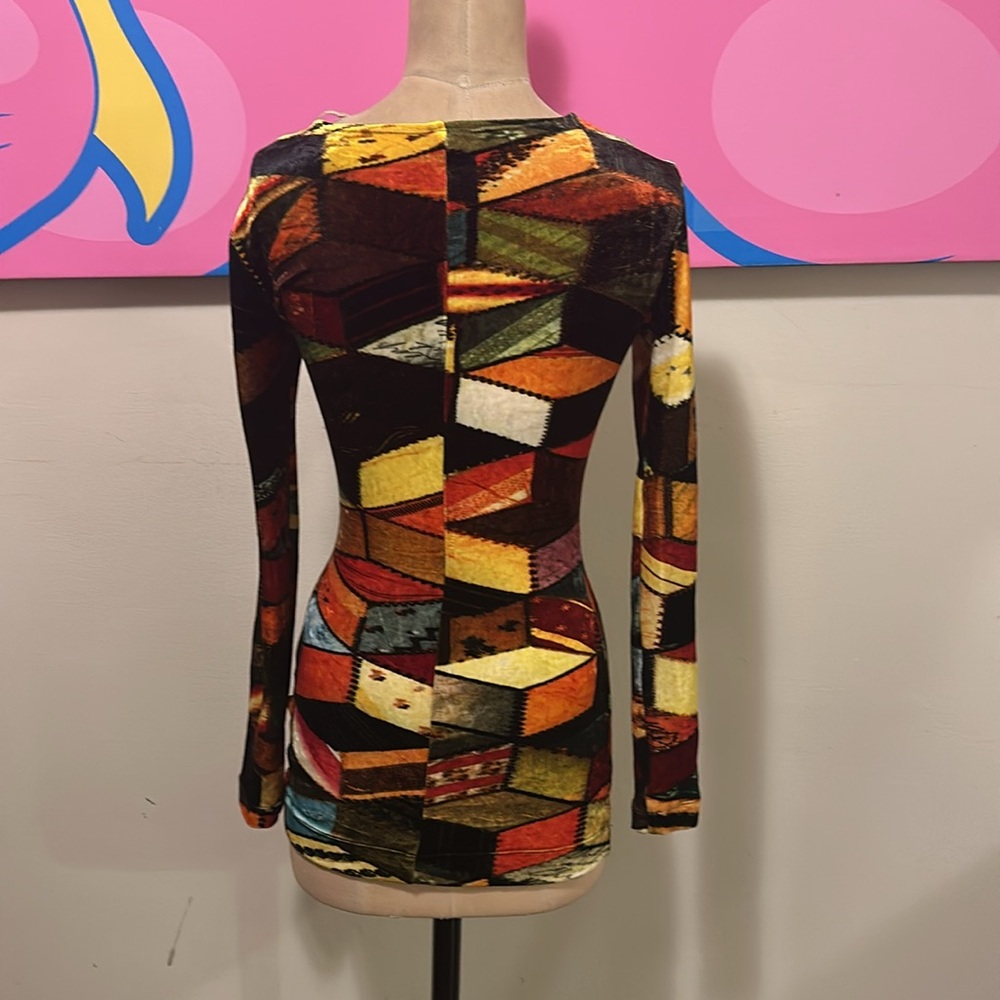 Moschino Cheap And Chic Patchwork Stretch, Velvet… - image 5